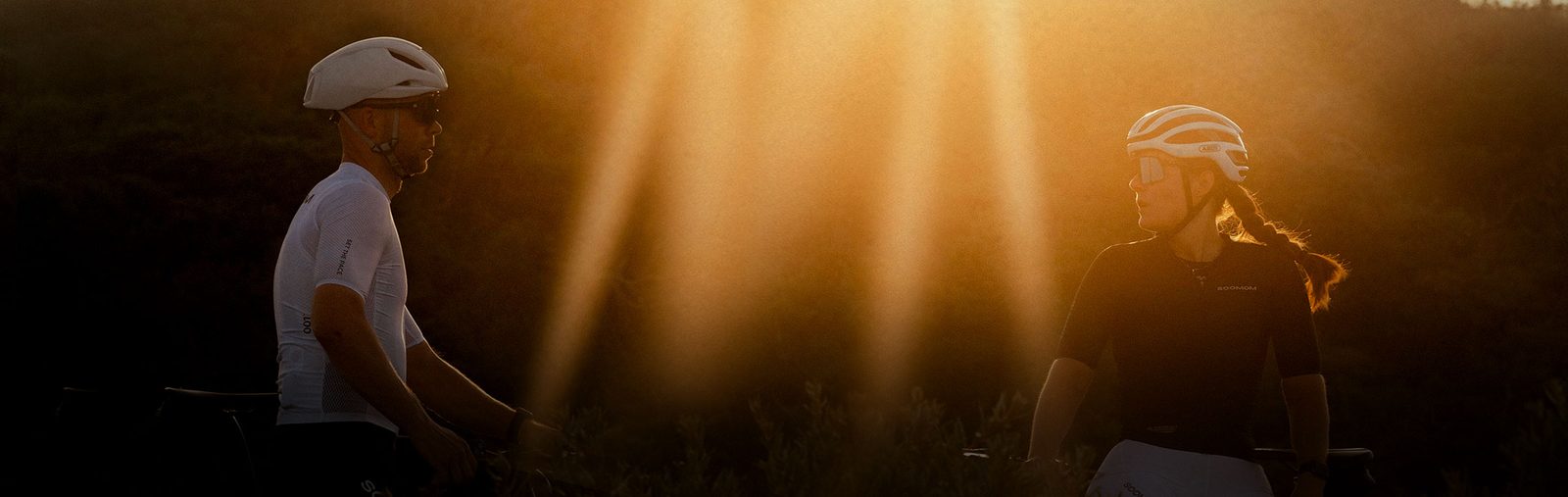 Black Friday web banner — riders at sunset