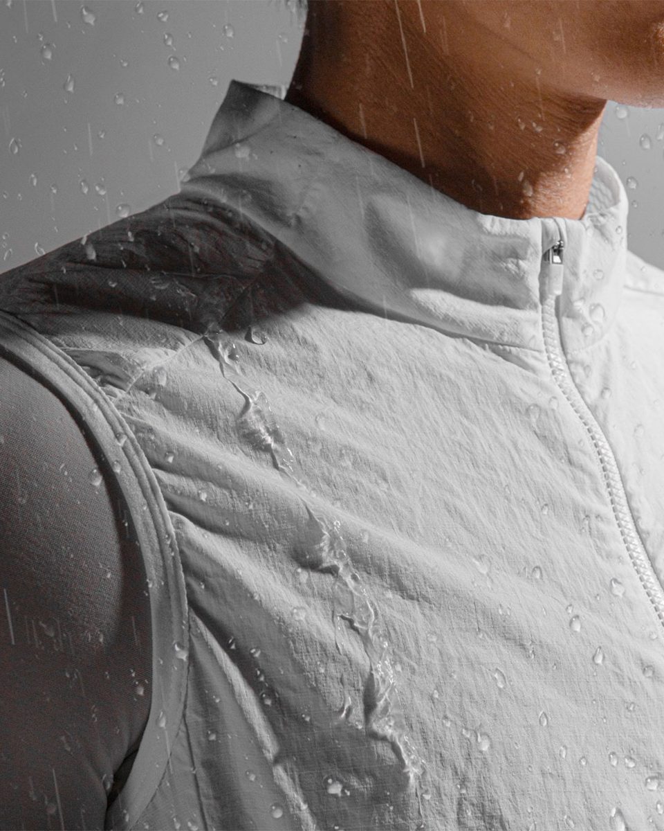 Wind jacket — collar and fabric detail