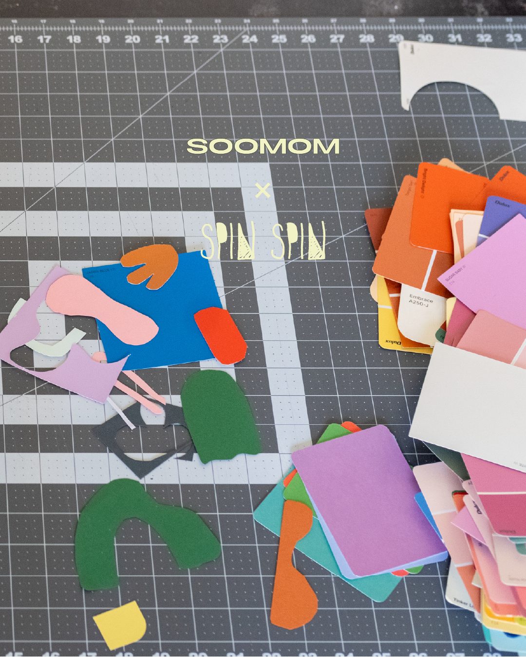 SpinSpin — cut-outs on the cutting mat