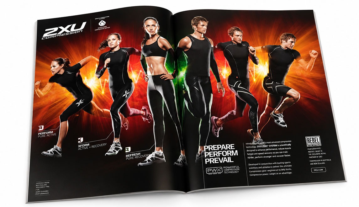 2XU Compression — Prepare, Perform, Prevail magazine spread
