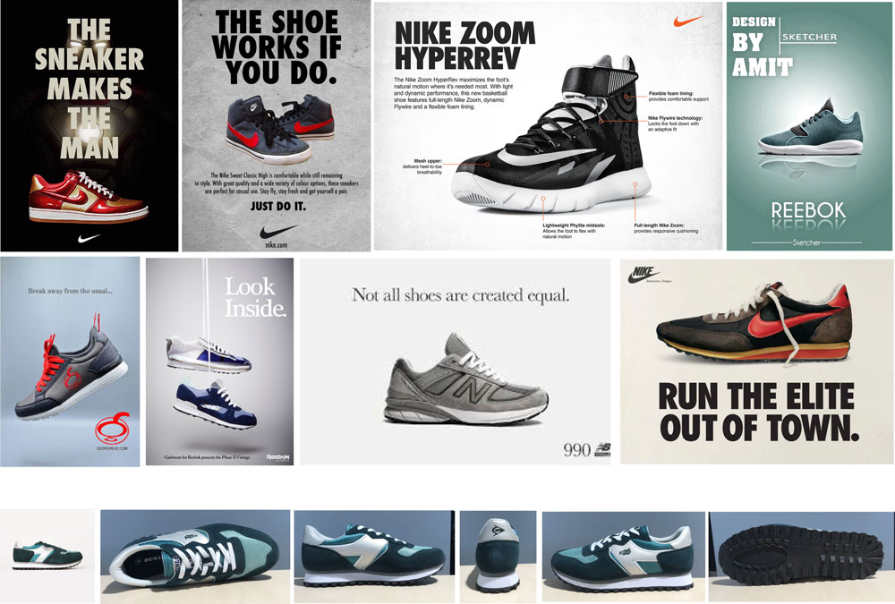 Dunlop KT26 strategy and moodboard — competitor sneaker advertising reference