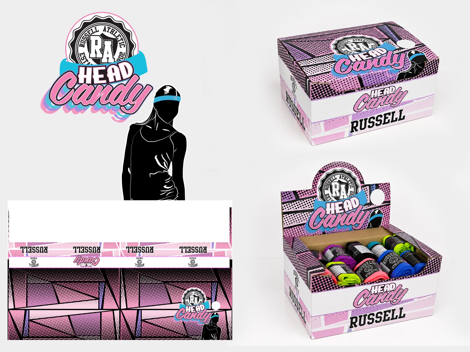 Russell Athletic Head Candy headphone-headband retail packaging